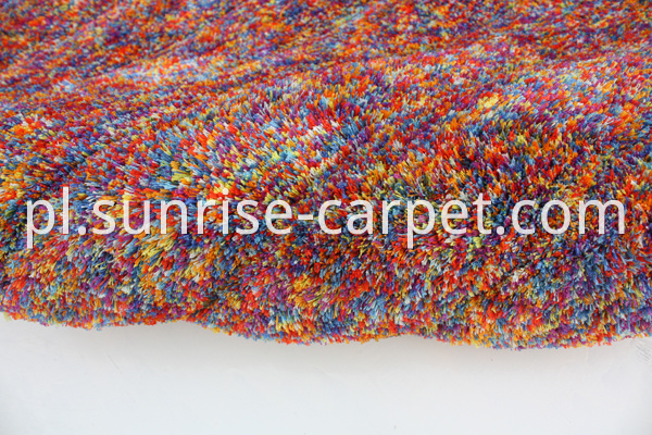 Microfiber Shaggy Space Dyed yarn Rug